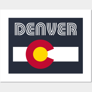 Retro Denver Colorado Flag Home Love Posters and Art